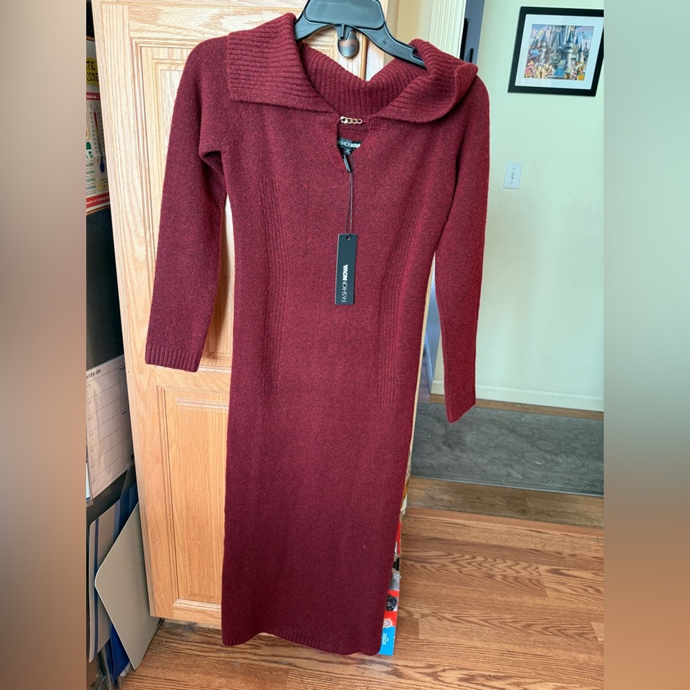 Fashion over Brooklynne Sweater Midi Dress XS